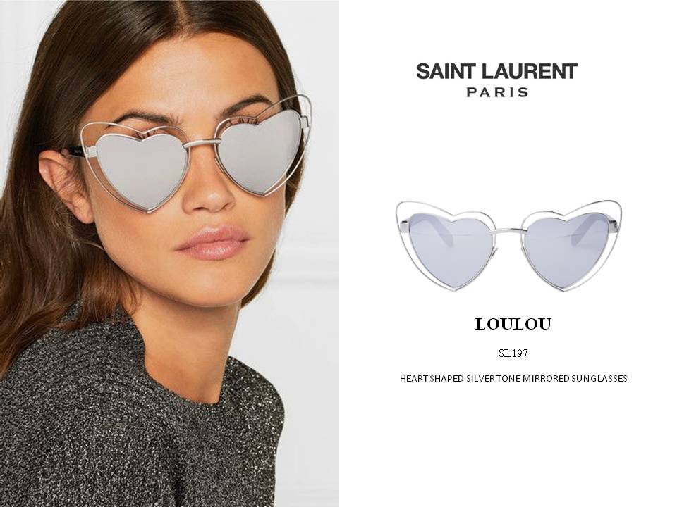 Eyeglasses Lou Lou Heart Shaped Sunglasses Silver On Model  display picture 1